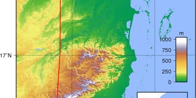 Карта высот Белиз 