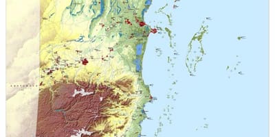 Карта топографическая Белиз